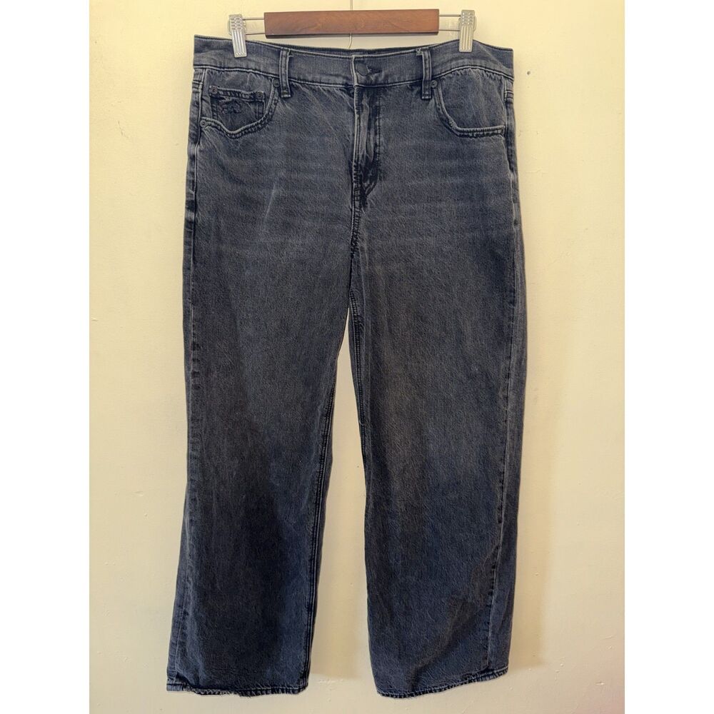 American Eagle STRIGID Stovepipe High Rise Jeans Grey Black Size 10 Regular